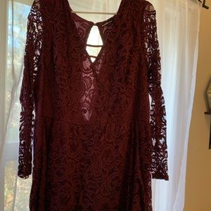 Purple Lace Romper